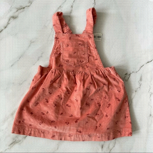 NWT Joe Fresh Girls Pink Corduroy Overall Dress